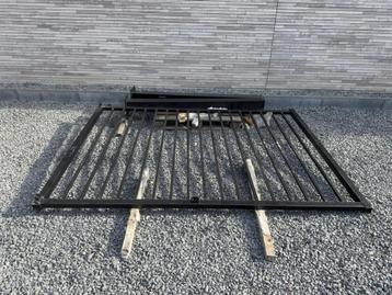 Portail noir L 2,75 et H 205 cm, Jardin & Terrasse, 200 cm ou plus, Portail battant, Enlèvement, 200 cm ou plus