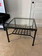 Table basse 68x68 verre/fer forgé, Maison & Meubles, Verre, 50 à 100 cm, Enlèvement, 50 à 100 cm
