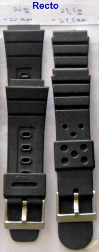 Bracelet CASIO silicone montre de plongée 20 ou 21,5 mm NEUF, Handtassen en Accessoires, Armbanden, Nieuw, Kunststof of Plastic