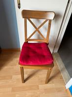 Ensemble de 3 chaises en bois avec coussins, Maison & Meubles, Comme neuf, Brun, Bois, Enlèvement