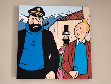 Kuifje Canvas 70x70cm Hoge Kwaliteit Made In Italy beschikbaar voor biedingen