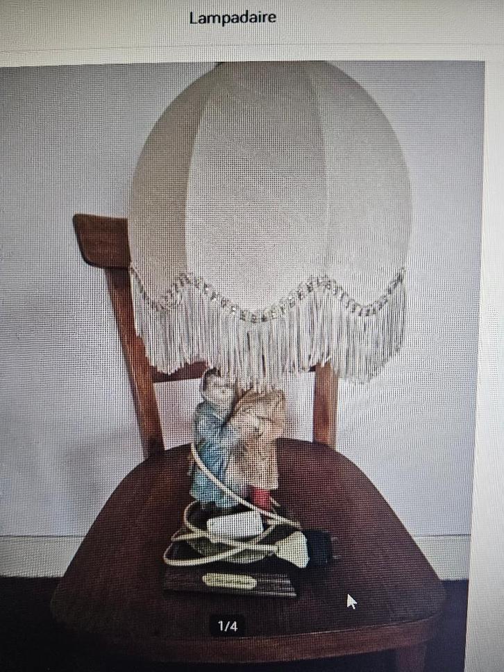 Lampadaire, Maison & Meubles, Lampes | Lampadaires, Utilisé, Moins de 100 cm, Bois, Tissus, Autres matériaux, Enlèvement