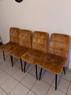 Eetkamerstoelen suede, Maison & Meubles, Chaises, Enlèvement, Comme neuf, Autres couleurs, Quatre