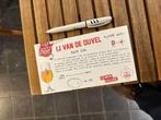 ij van de duvel kleine reclame karton, Verzamelen, Ophalen of Verzenden, Nieuw, Reclamebord, Plaat of Schild, Duvel