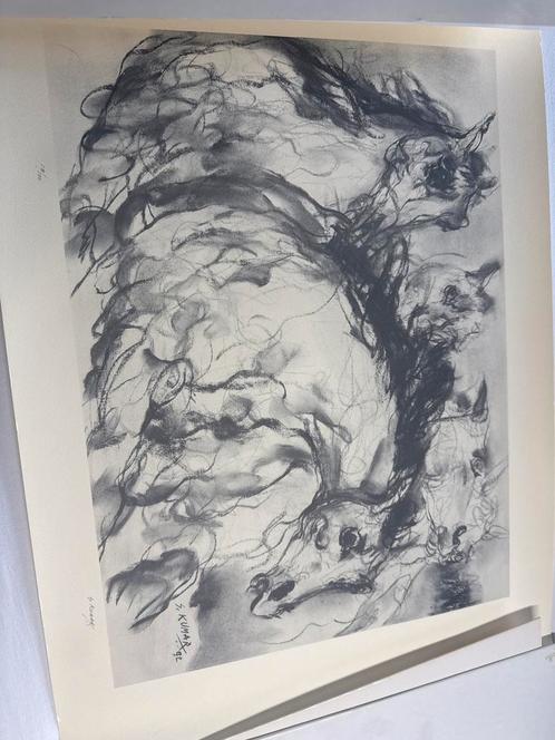 Originele lithografie van Sampath Kumar gesigneerd, Antiek en Kunst, Kunst | Litho's en Zeefdrukken, Ophalen