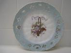 Bord wit met licht blauwe rand met gaten, Antiek en Kunst, Ophalen