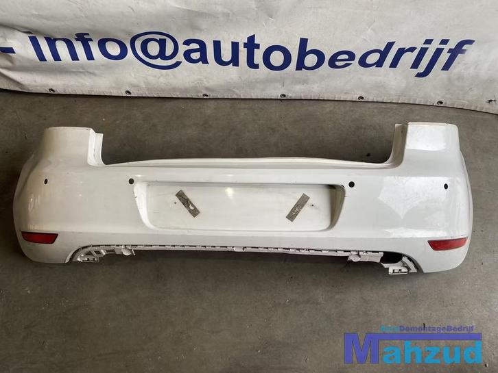 VW GOLF 6 Wit hatchback achterbumper 2009-2013, Auto-onderdelen, Carrosserie, Bumper, Volkswagen, Achter, Gebruikt