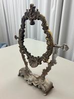 vintage brass bronzen tafelspiegel / vanity spiegel, Ophalen of Verzenden