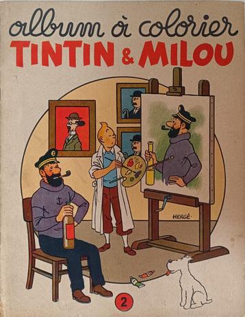 Album à colorier Tintin et Milou N2 - 1947 beschikbaar voor biedingen