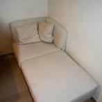 Chaise longue rechts van crèmekleurige stof NAPASA, Huis en Inrichting, Ophalen, Eenpersoons, 150 tot 200 cm, 75 tot 100 cm