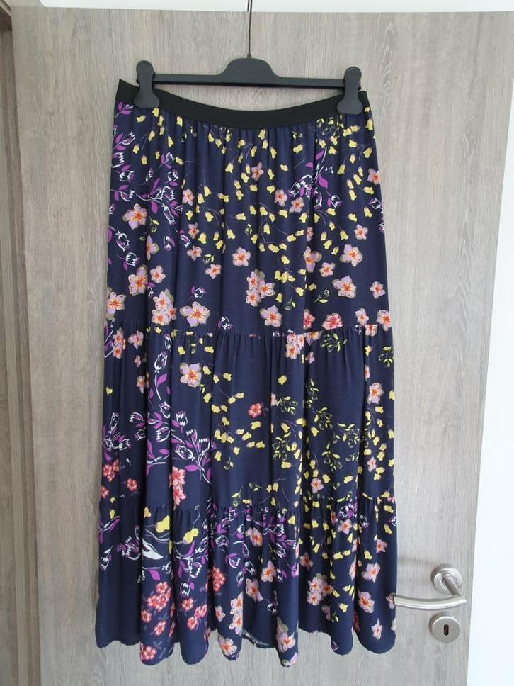 Rok Xandress B 40, Kleding | Dames, Rokken, Maat 38/40 (M), Blauw, Onder de knie, Ophalen of Verzenden