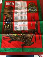 Vintage keukenhanddoek met kalender 1969 (nr2), Antiek en Kunst, Ophalen of Verzenden