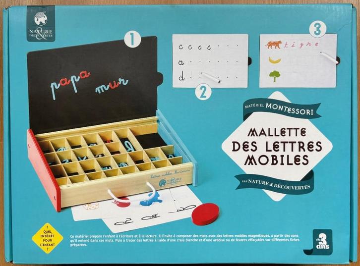 Sinterklaas - Montessori ontwikkeling - Houten letterkoffer, Kinderen en Baby's, Speelgoed | Educatief en Creatief, Zo goed als nieuw