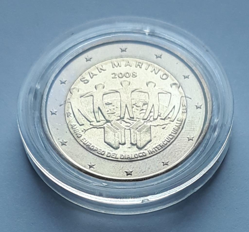 San Marino 2 euro commémorative 2008 - sous capsule, Timbres & Monnaies, Monnaies | Europe | Monnaies euro, 2 euros, Saint-Marin