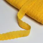 Promo! 3622) 3m Gele katoenen lint Breedte 3cm, Ophalen of Verzenden, Nieuw, Lint, Band of Elastiek