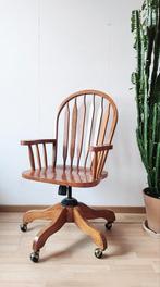 Vintage wooden swivel desk chair, Huis en Inrichting, Ophalen, Zo goed als nieuw