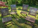 teakhouten tuinstoel, Ophalen, Gebruikt, Hout, Inklapbaar