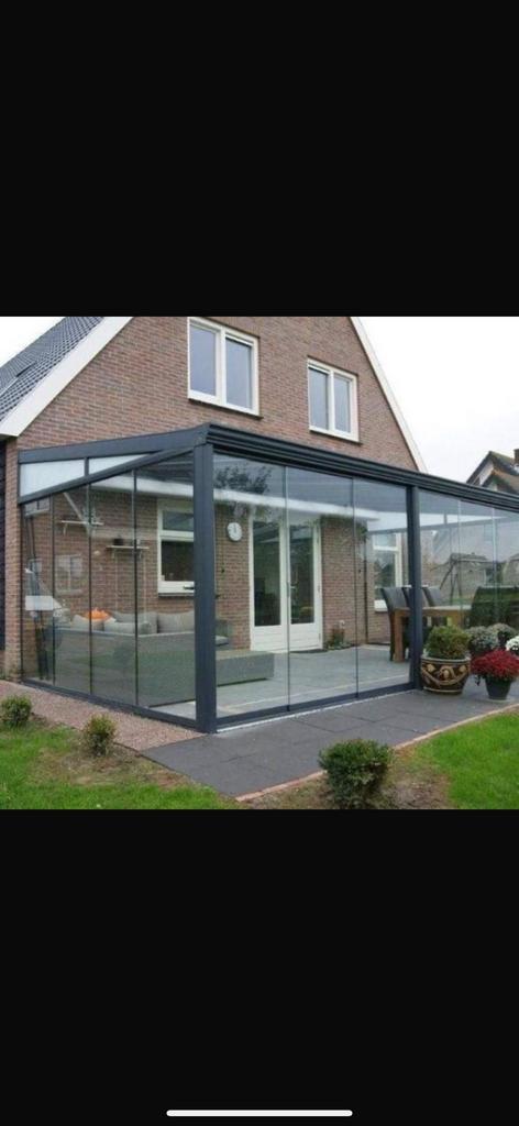 Overkapping /serre/veranda/glazenschuifwanden/carports, Tuin en Terras, Tuinhuizen, Nieuw, Tuinhuis, Met overkapping, Ophalen