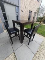 Table haute avec 2 chaises, Maison & Meubles, Tables | Tables mange-debout, Enlèvement, Utilisé