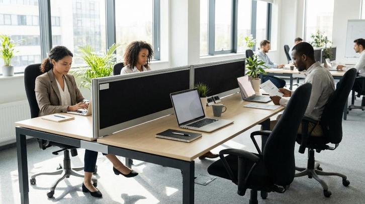 Pami Bench Werkplek – 4 / 6 of 8 Personen, Zakelijke goederen, Kantoor en Winkelinrichting | Kantoormeubilair en Inrichting, Bureau