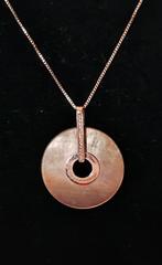 Exclusieve gouden hangertje met parelmoer en diamanten, Enlèvement ou Envoi, Or, Comme neuf, Or