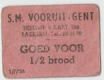 NOOD BON GOED VOOR 1/2 BROOD GENT 1/7/1956, NOOD BON GOED VOOR 1/2 BROOD GENT 1/7/1956, Gebruikt, Ophalen of Verzenden