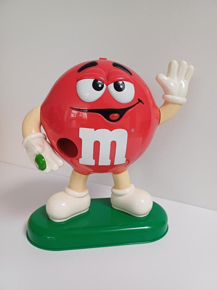 Vintage rode M&M dispenser, Verzamelen, Beelden en Beeldjes, Gebruikt, Ophalen of Verzenden