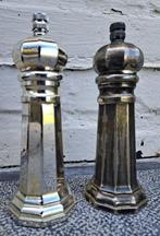 Sheffield Silver Co pepermolen + zoutmolen verzilverd, Antiek en Kunst, Ophalen of Verzenden, Zilver