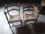 2 chaises d'angle vintage en bois, Antiquités & Art, Enlèvement