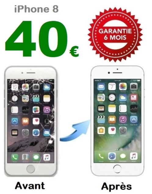 Réparation écran iPhone 8 à 40€ Garantie 6 mois Verre trempé, Télécoms, Téléphonie mobile | Accessoires & Pièces, Apple iPhone