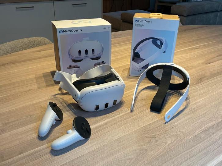 Meta Quest 3 512 GB met elite strap, Games en Spelcomputers, Virtual Reality, Zo goed als nieuw, Ophalen