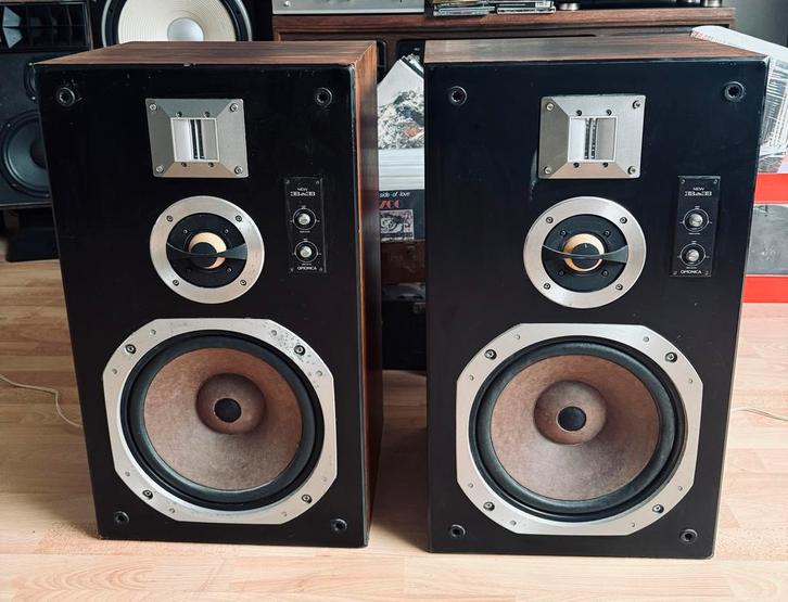 Optonica cp5000h, Audio, Tv en Foto, Luidsprekerboxen, Zo goed als nieuw, Front, Rear of Stereo speakers, 60 tot 120 watt, Overige merken