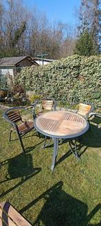 TUINMEUBEL (stoelen en ronde tafel), Tuin en Terras, Ophalen, Gebruikt