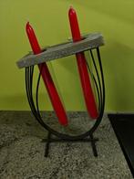 kaarsen houder, Ophalen of Verzenden, Zo goed als nieuw, Hout, Kandelaar