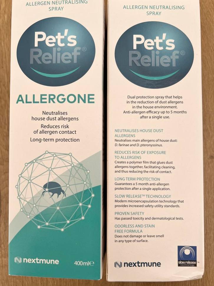 2 x Allergone Pet’s Relief tegen Allergieën, Dieren en Toebehoren, Overige Dieren-accessoires, Nieuw, Ophalen of Verzenden