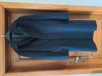 Zwarte lange heren mantel maat L, Kleding | Heren, Jassen | Winter, Ophalen of Verzenden, Zo goed als nieuw, Maat 52/54 (L)
