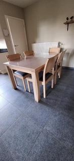 Eetkamer tafel  met 6 stoelen, Huis en Inrichting, Ophalen, Gebruikt, 4 tot 6 stoelen