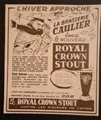 Publicité d'une magazine Caulier Royal Crown Stout, Enlèvement ou Envoi, Journal ou Magazine