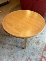 Eettafel rond | 115 cm | licht eiken | uitklapbaar tot 160cm, Ophalen, Zo goed als nieuw, Vier personen, 100 tot 150 cm