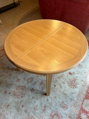 Eettafel rond | 115 cm | licht eiken | uitklapbaar tot 160cm beschikbaar voor biedingen