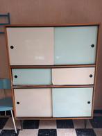 Vintage Aubry antwerp  kast met pastel schuifdeuren., Ophalen, Gebruikt