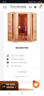 Infraroodsauna exclusive 5 in zeer goede staat, Sport en Fitness, Sauna, Ophalen