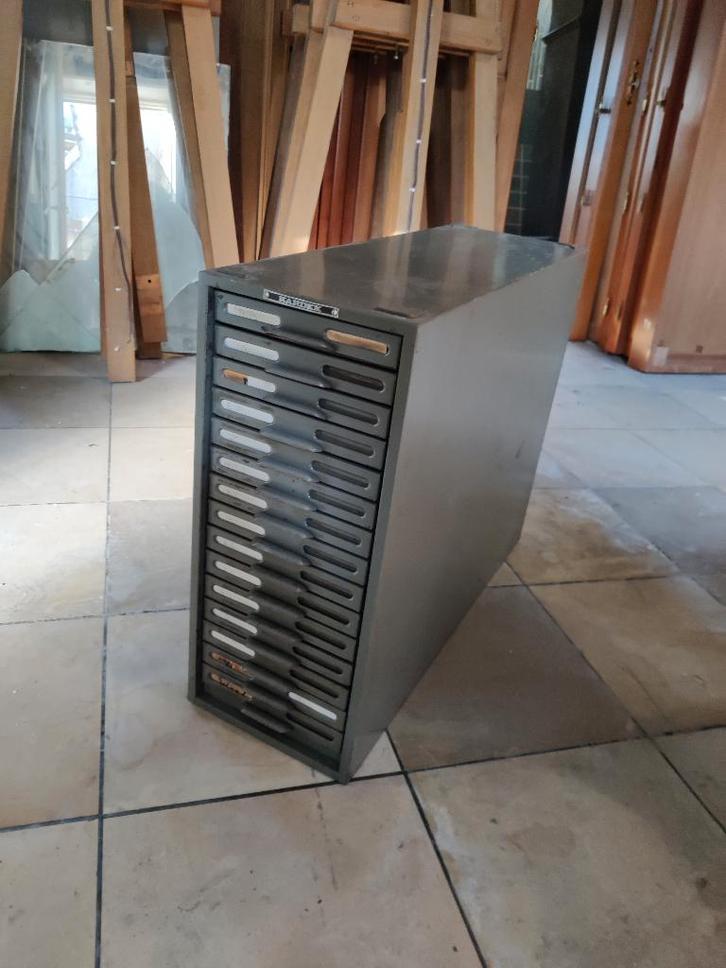 Kardex-Kaartenkast-Vintage- 3 stuks, Antiek en Kunst, Antiek | Kantoor en Zakelijk, Ophalen