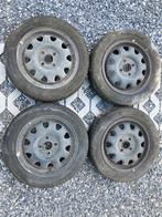 4 jantes en tôle avec pneus 14 pouces 4x100., Auto-onderdelen, Banden en Velgen, Ophalen, Gebruikt, 14 inch, Band(en)