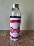 Drinkfles glas met hoes, Ophalen, Zo goed als nieuw