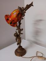 Lampe de table Art nouveau, figure d'ange en bronze, 46 cm, Antiquités & Art, Antiquités | Éclairage, Enlèvement ou Envoi