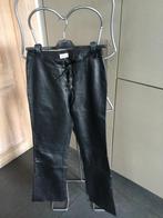 Leren  broek Melrose met veter strik leder  lederen leather., Gedragen, Melrose, Ophalen of Verzenden, Maat 36 (S)