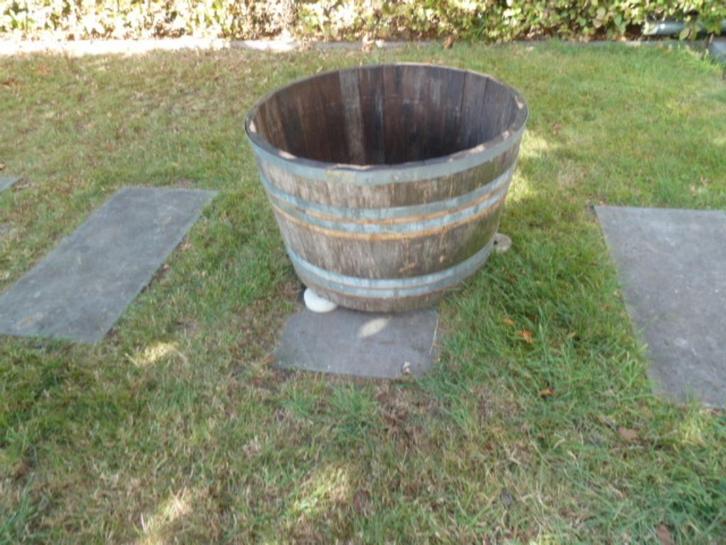 demi tonneau  mini - etang jardinière jardin fleurs terasse, Jardin & Terrasse, Bacs à fleurs & Jardinières, Jardin, Enlèvement