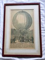 Ancienne lithographie Expérience aérostatique 27 août 1783, Antiquités & Art, Art | Lithographies & Sérigraphies, Enlèvement