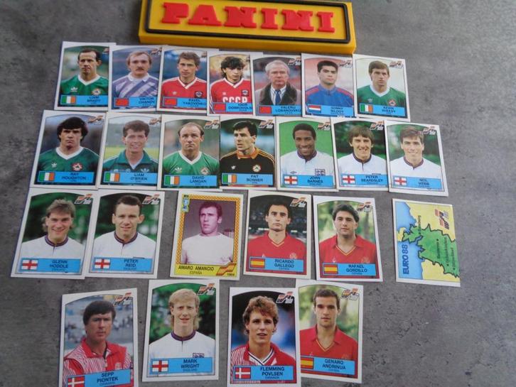PANINI voetbal stickers EURO 88     ANNO EK 1988 24X, Hobby en Vrije tijd, Stickers en Plaatjes, Zo goed als nieuw, Ophalen of Verzenden